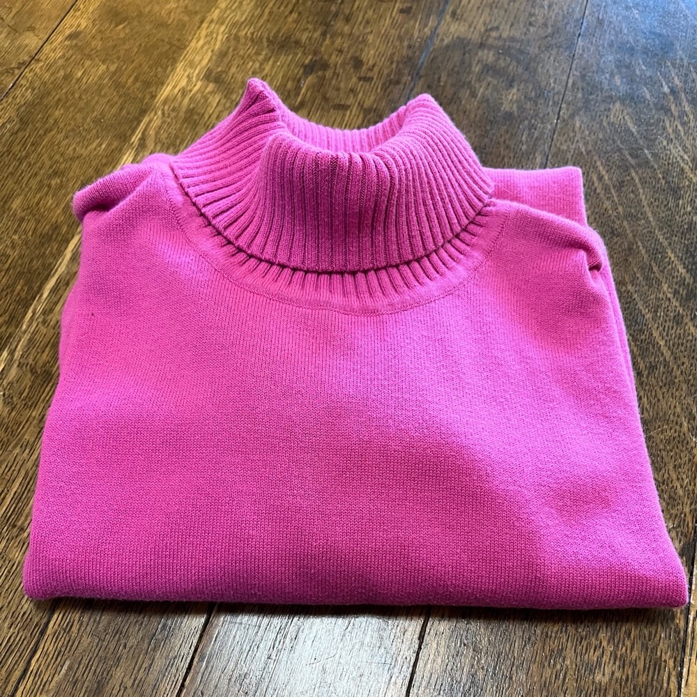 Talbots Pink Turtleneck Sweater 1X petite